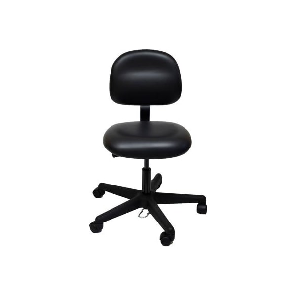 Industrial Seating ESD-Safe Vinyl Clean Room Chair with Nylon Base with Drag Chain Black 52-VCON BLACK-451 - main